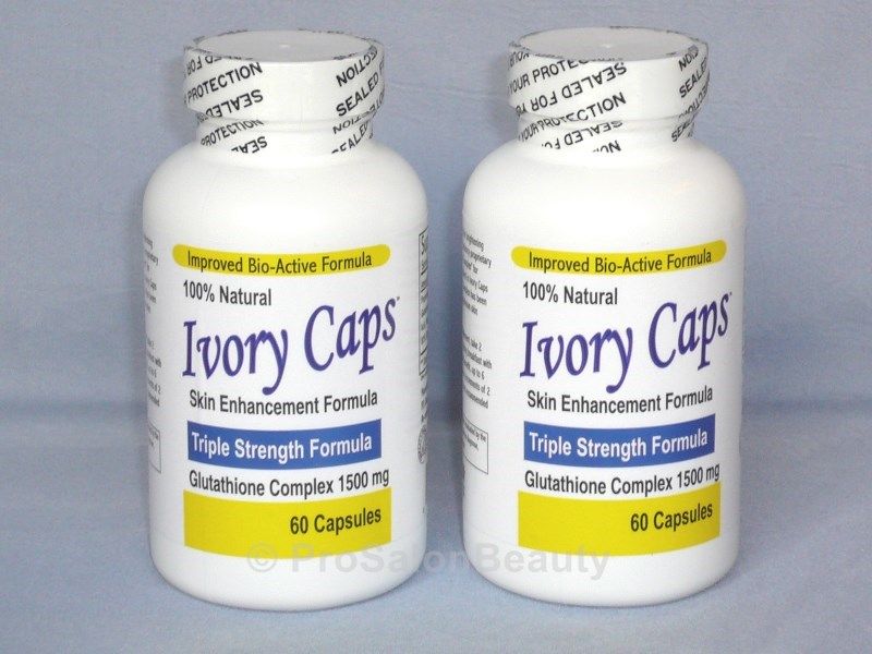 Ivory Caps Pills Glutathione Skin Whitening 2 Bottles Authorized 