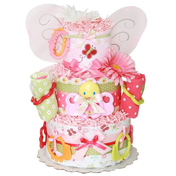 Summer Bugs Butterfly Diaper Cake