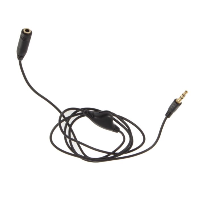 3.5mm M/F 1M Stereo Headphone Audio Extension Cord Cable with Volume