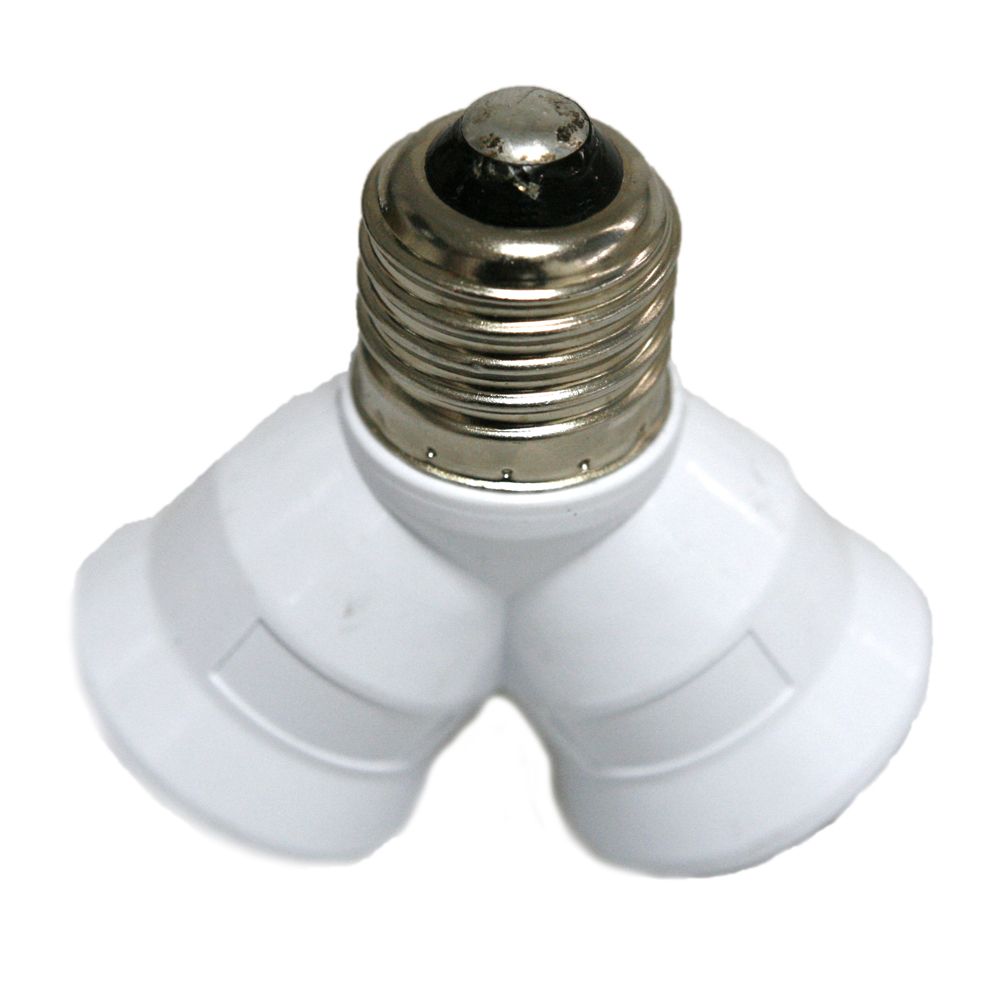 2PCS Twin Dual E27 Light Bulb Lamp Adapter Converter Socket Splitter Y