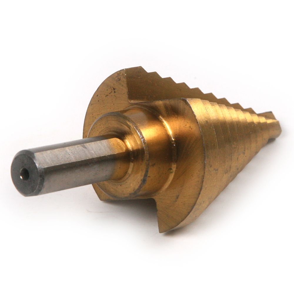 5pc Steps Down Drill Bit Titanium Coated HSS Step Bits Multi Cut
