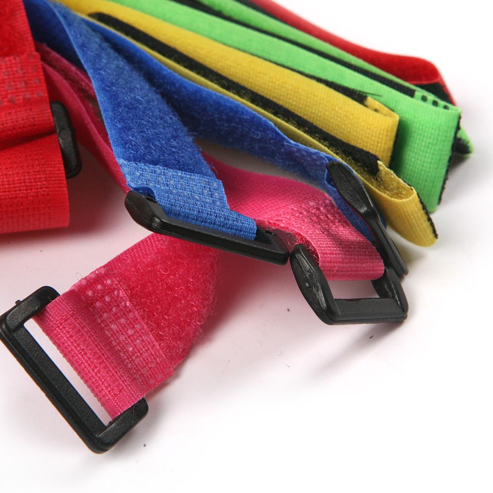 10pcs 2*30cm Adjustable Tie Down Elastic Strap reusable cable Self