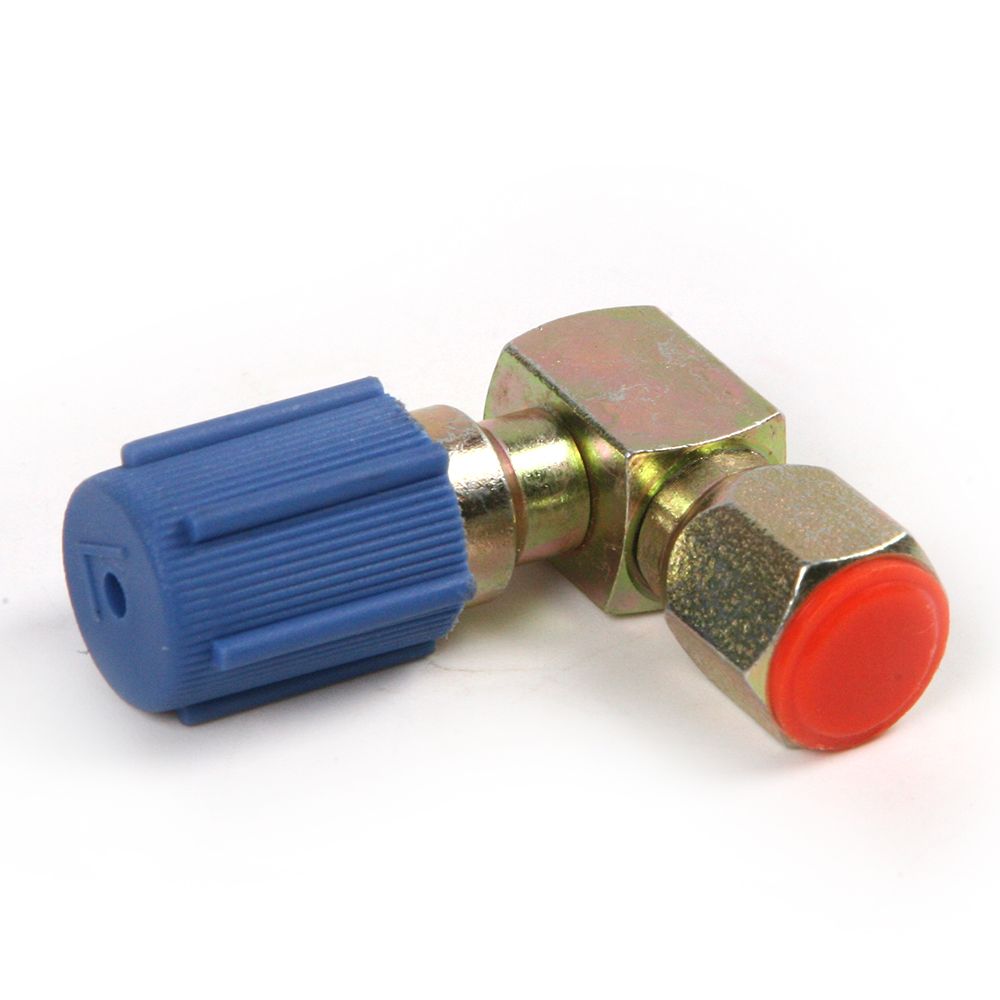 Pair R12 to AC R134a 90° Quick Connector Adapter Coupler Auto Air