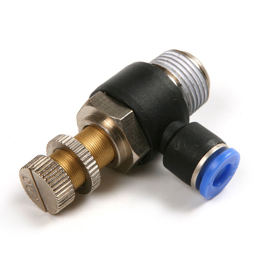 Pneumatic Air Flow Speed Control Restrictor Valve Connector Push In