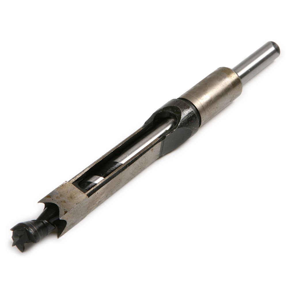 Mortising Drill Bit and Chisel Cuts square holes for mortise & tenon