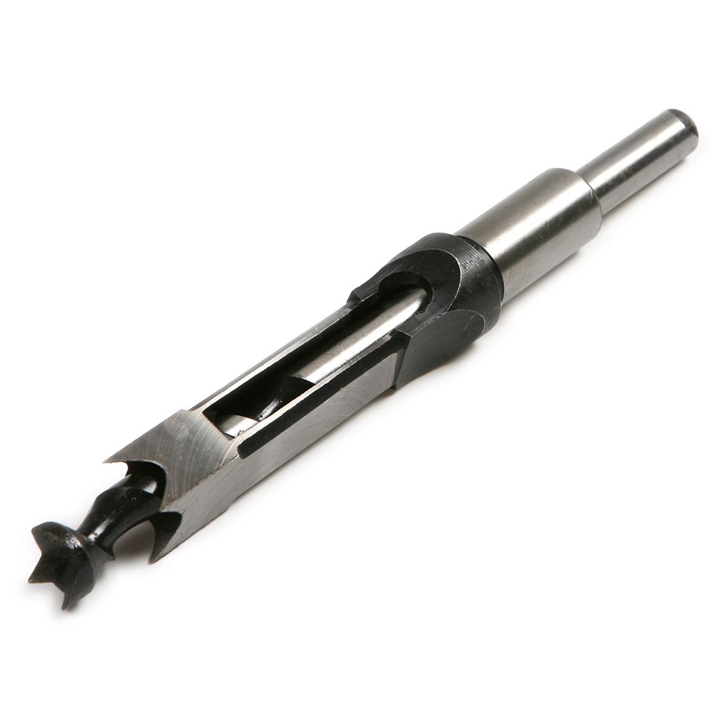 Mortising Drill Bit and Chisel Cuts square holes for mortise & tenon