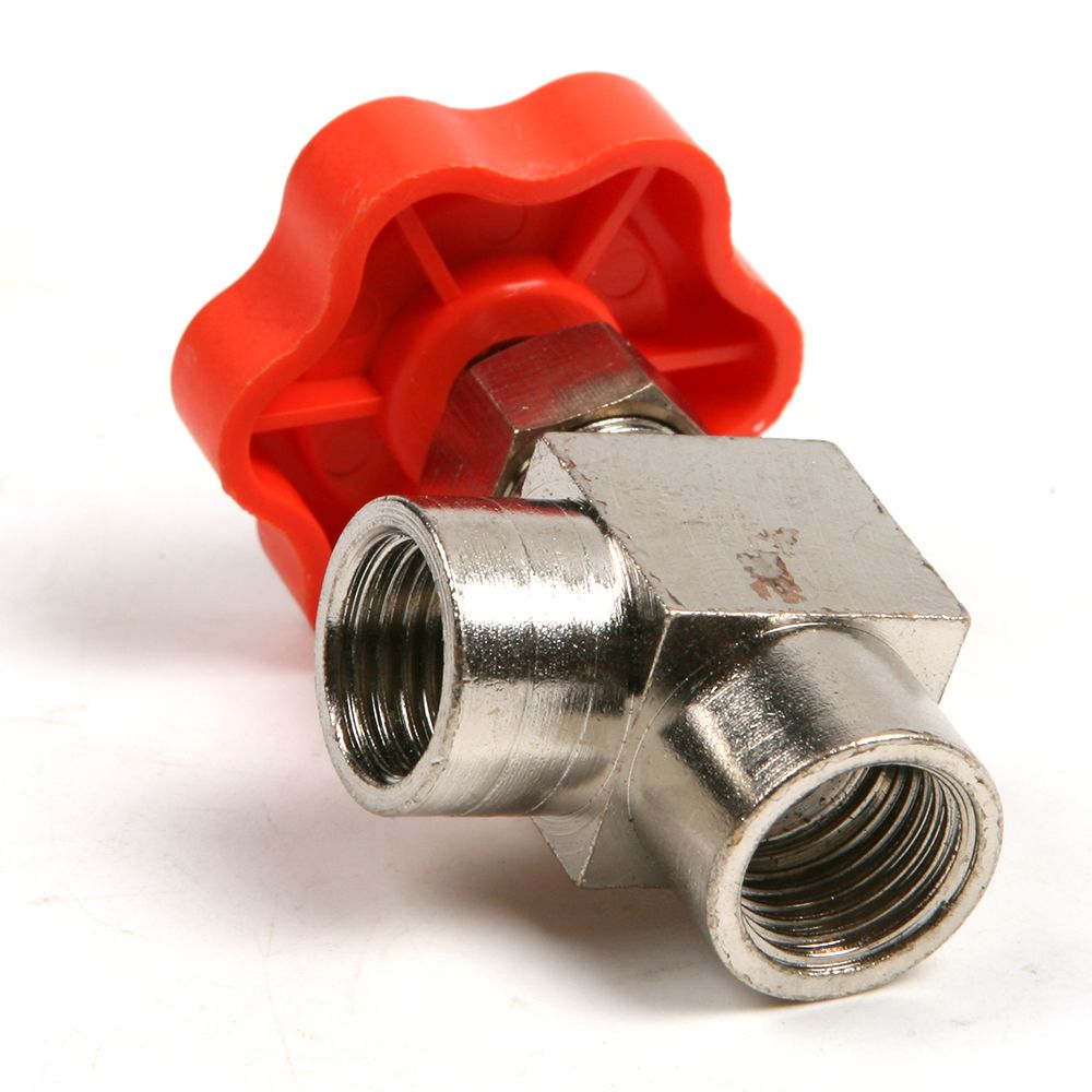 1/4 Threaded right angle needle valve Internal Thread Pneumatic Component 20 Mpa