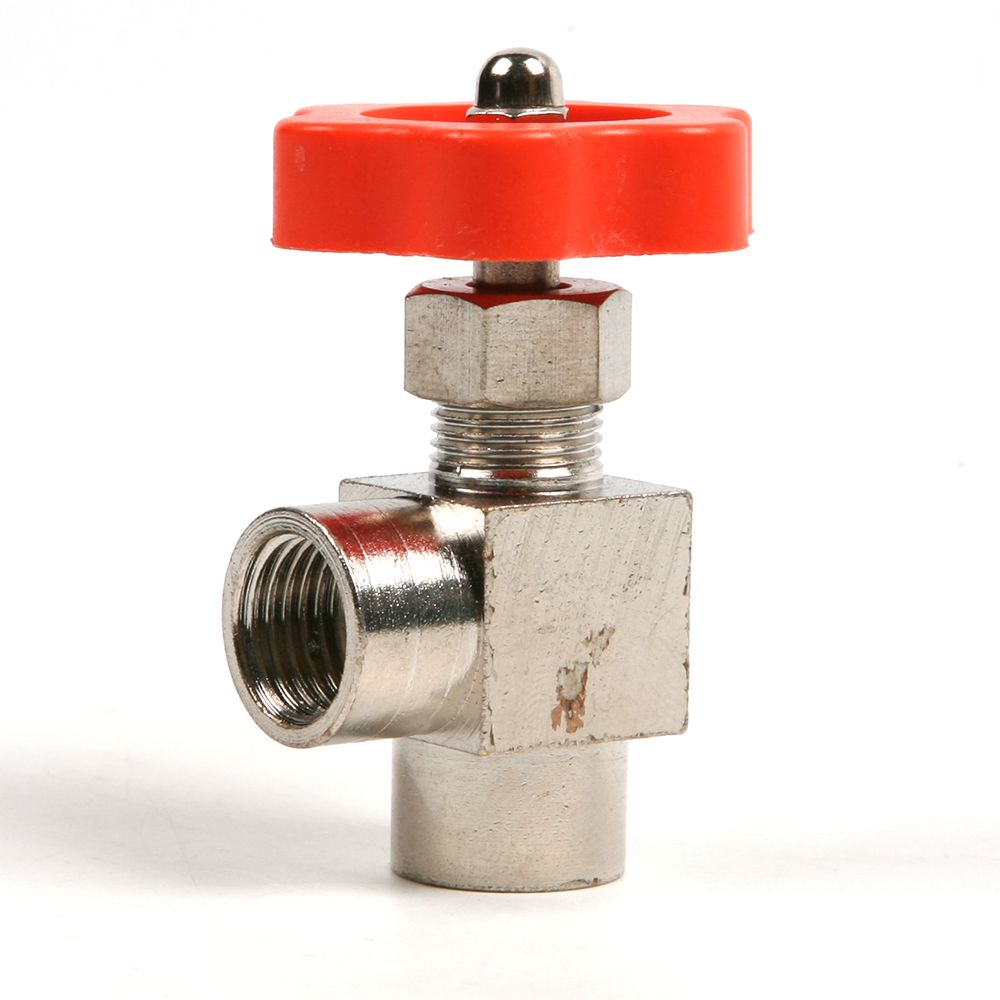 1/4 Threaded right angle needle valve Internal Thread Pneumatic Component 20 Mpa