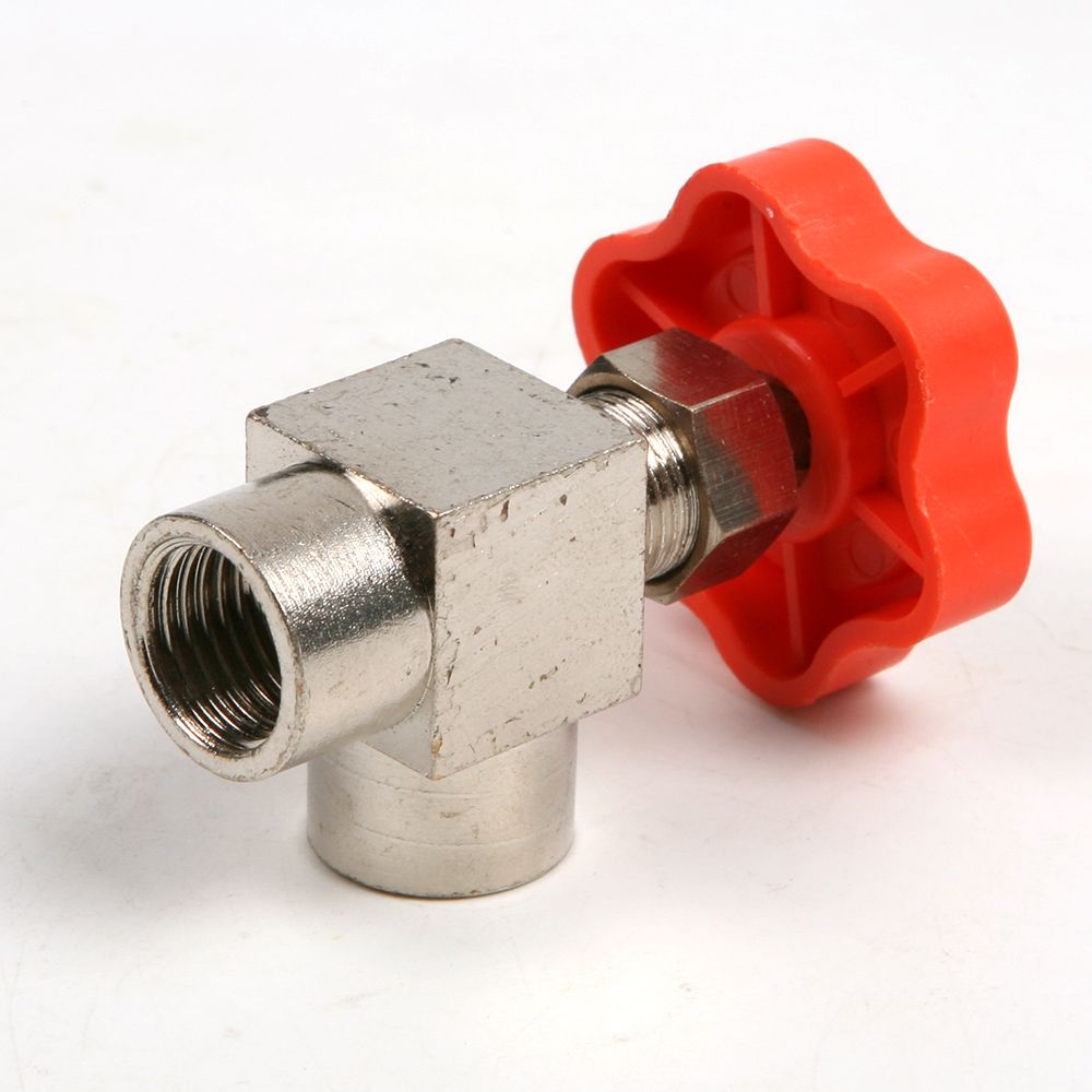 1/4 Threaded right angle needle valve Internal Thread Pneumatic Component 20 Mpa