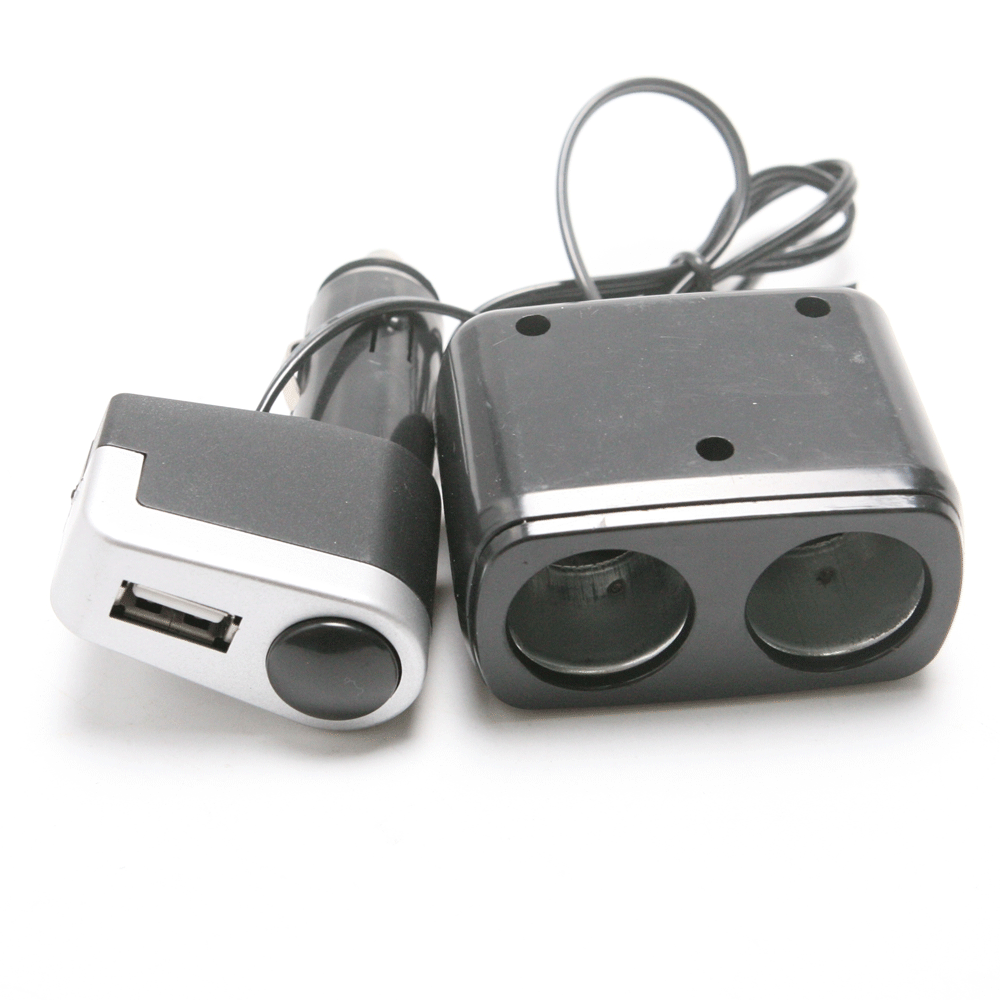 CAR CIGARETTE LIGHTER POWER SOCKET EXTENSION ADAPTER OUTLET 2WAY DC