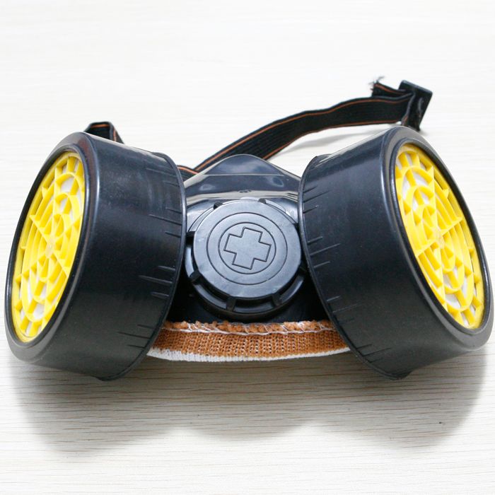 New Active Carbon Dual Cartridge Industrial Chemical Gas Respirator
