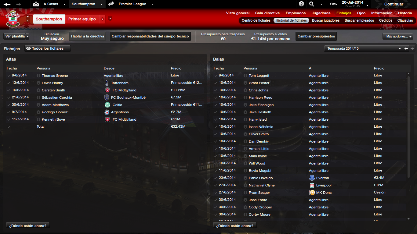 Southampton_FichajesHistorialdefichajes_