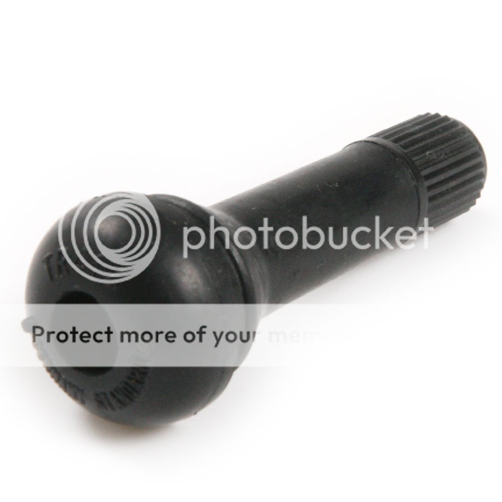 Tubeless Plug in Wheel Rim Tire Universal Valve Stem Rubber Black for