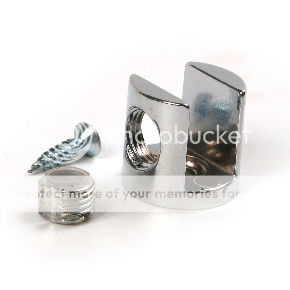 4Pcs Zinc alloy Glass Shelf Support Bracket Clamps Clips, Chrome 58mm