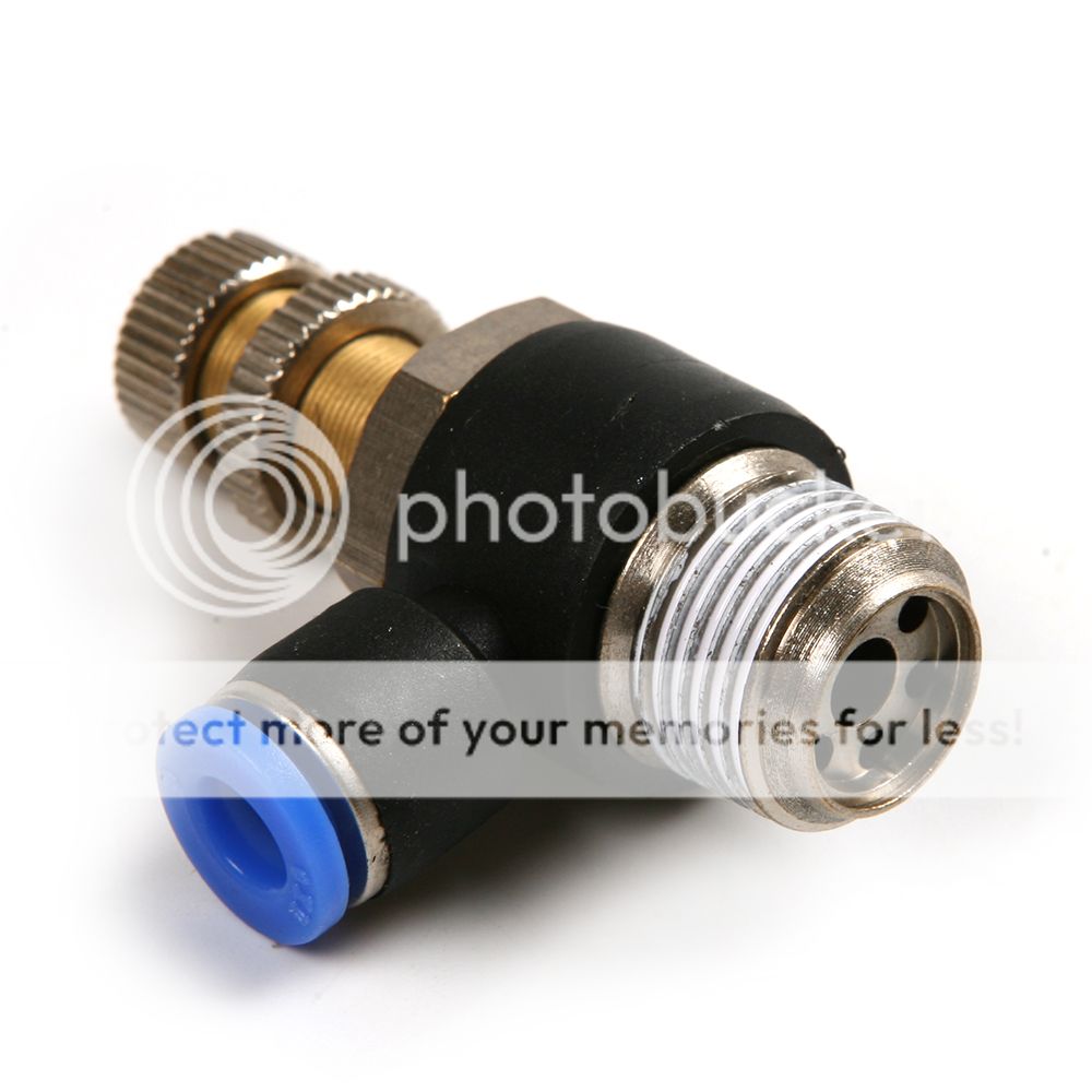 Pneumatic Air Flow Speed Control Restrictor Valve Connector Push In